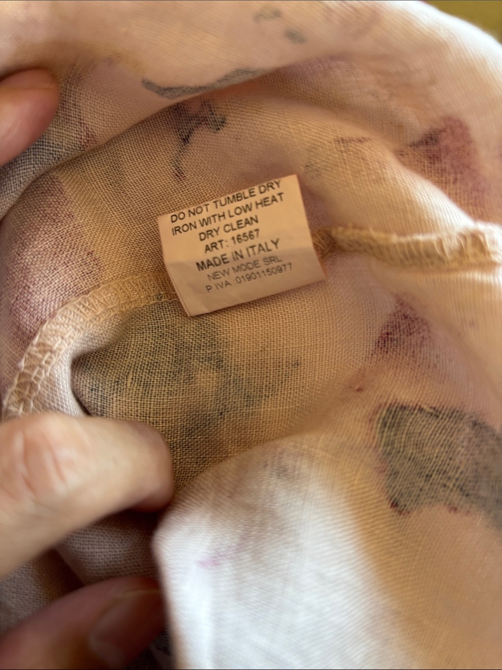 Made In Italy Bellambra 100% Linen Neck Toe Shift Floral Dress - Picture 10 of 10